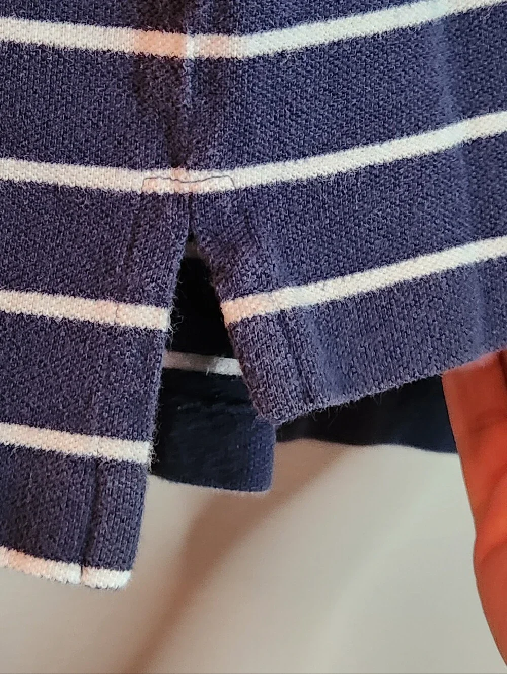 Boys Polo Ralph Lauren Navy & White Striped  Polo Size 6